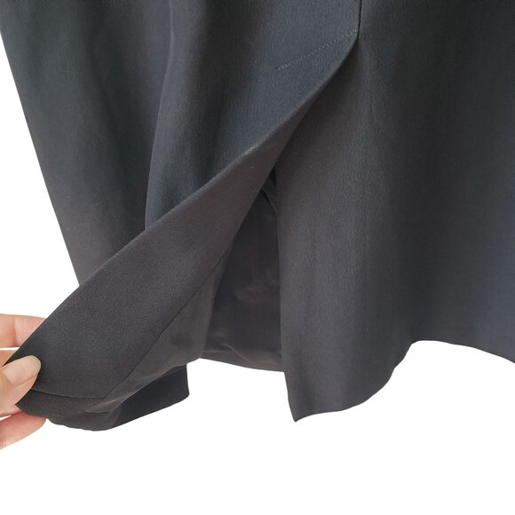 Alexander McQueen Black Pink Ruffle Two Tone Crepe Sheath Dress Punk Goth Glam - Picture 9 of 16